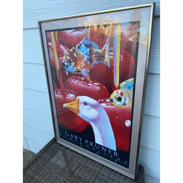 Vintage 1988 Gary Pruner Tower Gallery Exhibition Framed Poster For Sale In Portland, OR - Image 6 of 6