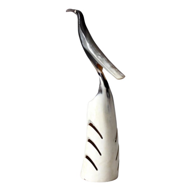 Vintage Polished Bird Sculpture For Sale