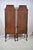A pair of 18th century queen anne english walnut cabinets, circa 1712. Decorated with fox mirror. Walnut queen anne style...
