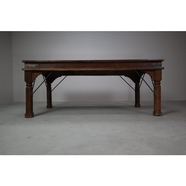 Indonesian Hand-Carved Teak Dining Table For Sale - Image 18 of 18