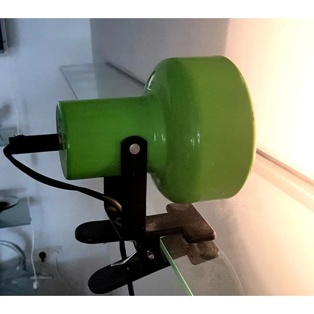 Green Clamping Lamp, 1970s For Sale - Image 4 of 5