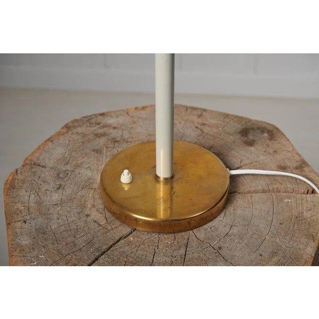 Metal Swedish Modern Brass and Opaline Glass Table Light from Likely Böhlmarks, 1930s For Sale - Image 7 of 8