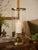 Bring timeless Mid-Century elegance to your lighting with this vintage clear glass lamp shade featuring a substantial aged...