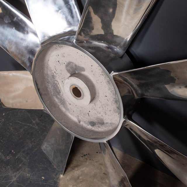 Large Polished Intake Fan Blade, Circa 1950 For Sale - Image 3 of 13
