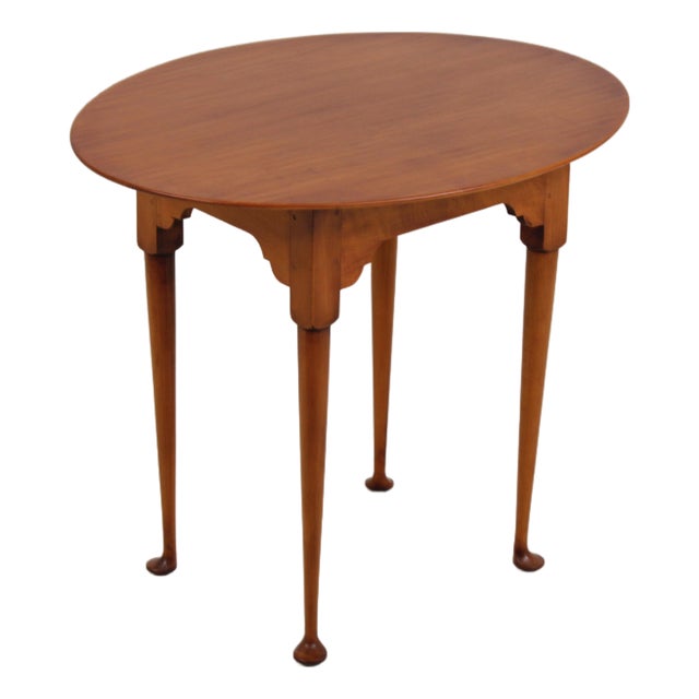 Eldred Wheeler Cherry Oval Occasional Table For Sale