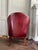 Antique Burgundy Leather Tub Chair For Sale - Image 4 of 7