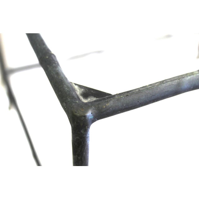 Mid Century Bronze Cast Bamboo Side table . For Sale - Image 15 of 17
