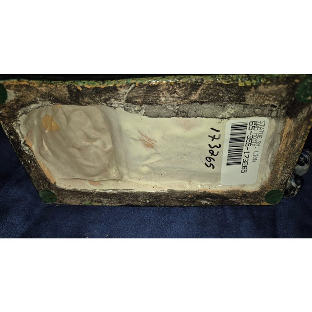 Italian Vintage Italian Medici-Style Ceramic Lion Fd For Sale - Image 3 of 8
