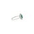Metal Natural Emerald Pear Diamond Halo Art Deco Ring Size 8 in 14k White Gold For Sale - Image 7 of 16