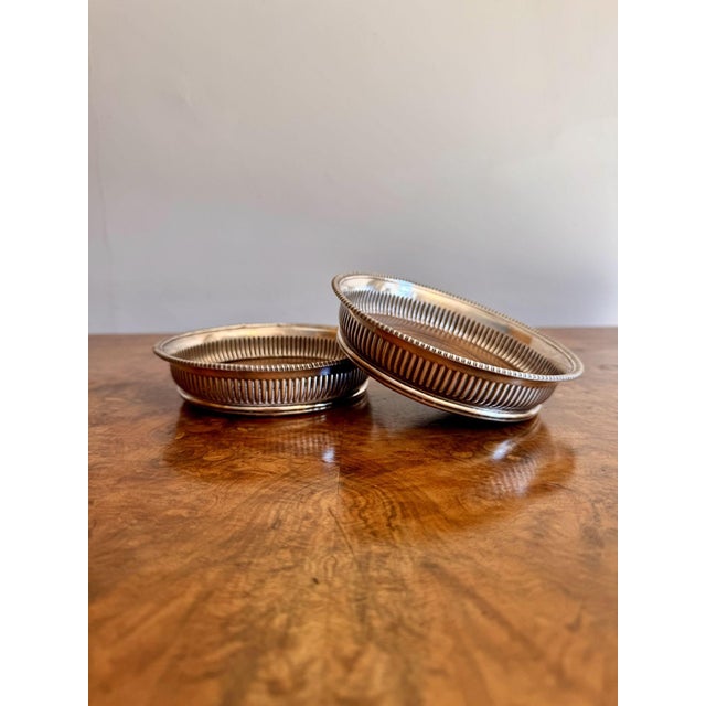 Antique Victorian Wine Coasters, 1860, Set of 2 For Sale - Image 7 of 7