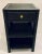 Original Retail $1570, stylish Made Goods Modern Onyx Finished Rattan Isla Nightstand, one drawer with brass pull, one...