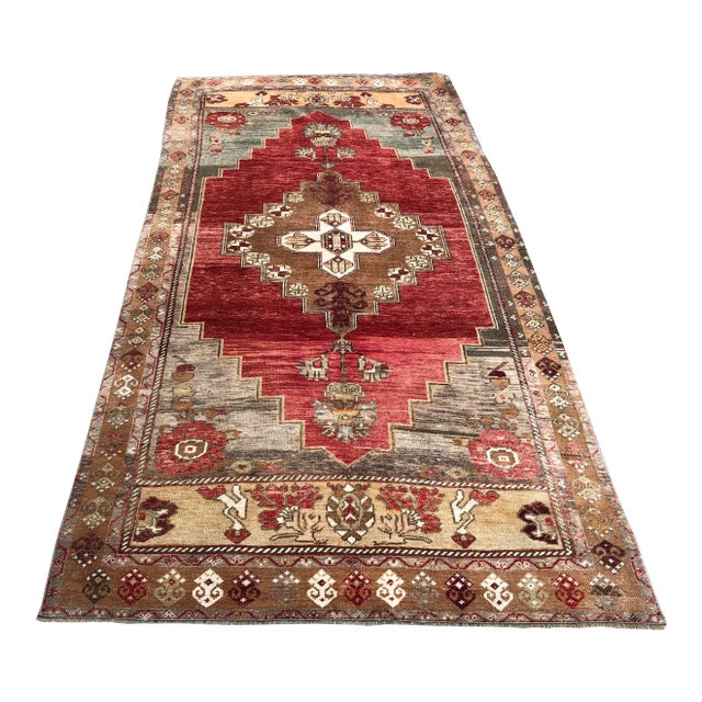 Turkish Handmade Wool Area Rug For Sale