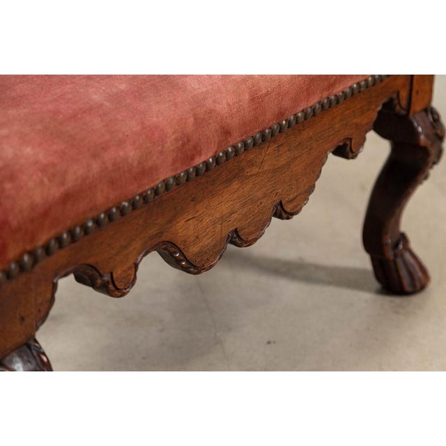 19th Century Queen Anne English Walnut Stool, 1870 For Sale - Image 3 of 15