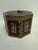 English circa 1920 hand painted wooden tea caddy in the style of a charming house.