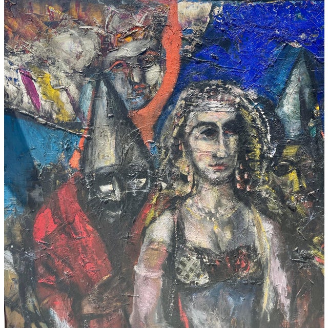 Jonah Kinigstein, Large Figurative Expressionist Oil Painting Rediscovered New York City Artist, c.1950's For Sale In Miami - Image 6 of 18