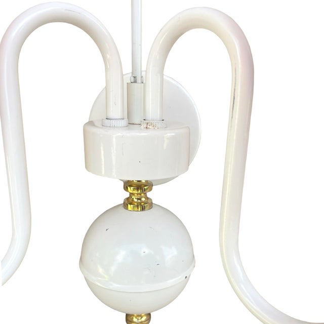 Unique wall lamp manufactured in the 70s by the Czechoslovak factory Drukov Brno. The lamp consists of 2 red and milky...