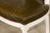 Antique French Louis XVI Style Painted Chairs With Olive Green Leather - A Pair For Sale - Image 11 of 18