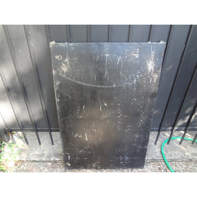 Period French Art Nouveau Brass Beveled Mirror For Sale - Image 9 of 9