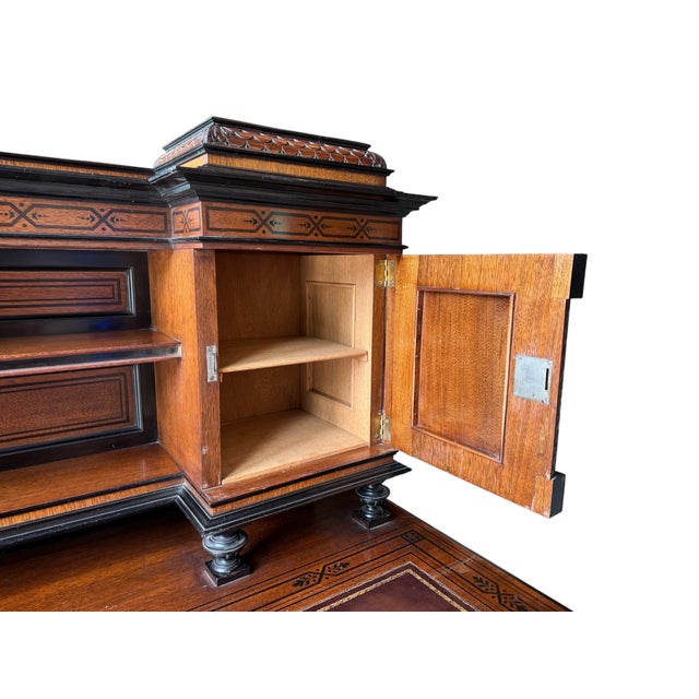 Late 19th or Early 20th Century a Bruce James Talbert-Inspired Victorian Writing Desk For Sale - Image 9 of 18