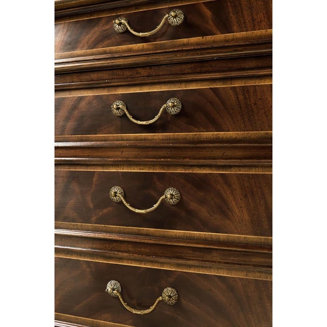 Mahogany Leather Top Desk For Sale - Image 11 of 12