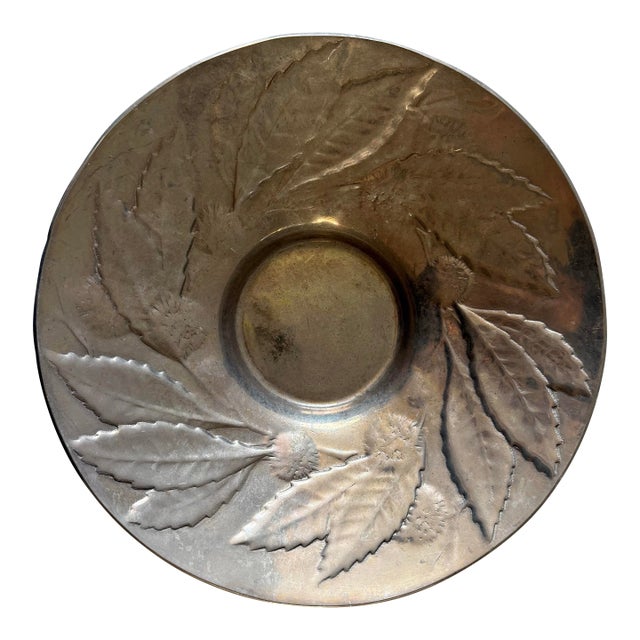 Vintage Large Hand Hammered Aluminum Bowl For Sale