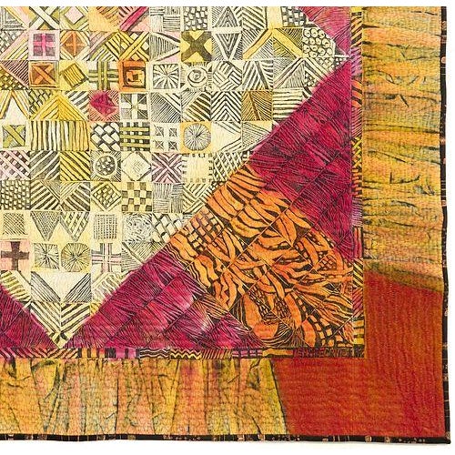 Lenore Davis Diamond and Cross II Art Quilt For Sale - Image 6 of 10