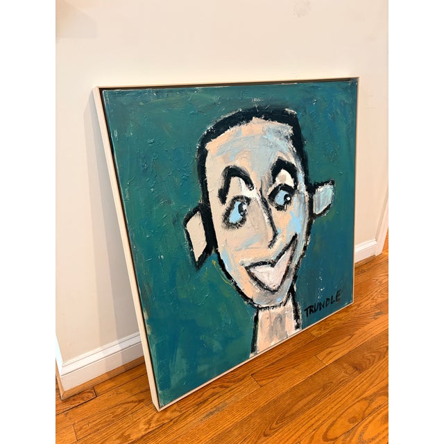 Sarah Trundle, Abstract Figure/ Portrait Painting, "Sam I Am" For Sale - Image 9 of 9
