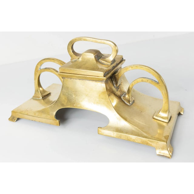 Early 20th Century Art Nouveau Bronze Inkwell For Sale In New York - Image 6 of 11