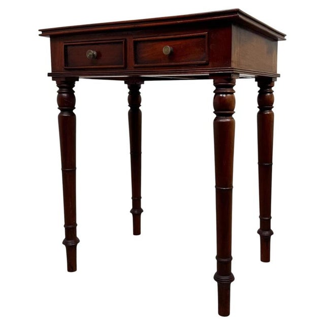 Antique Early 20th Century English Mahogany Side Table For Sale - Image 10 of 12
