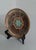 Folk Art Vintage Hand-Painted Geometric Folk Art Pottery Plate For Sale - Image 3 of 5