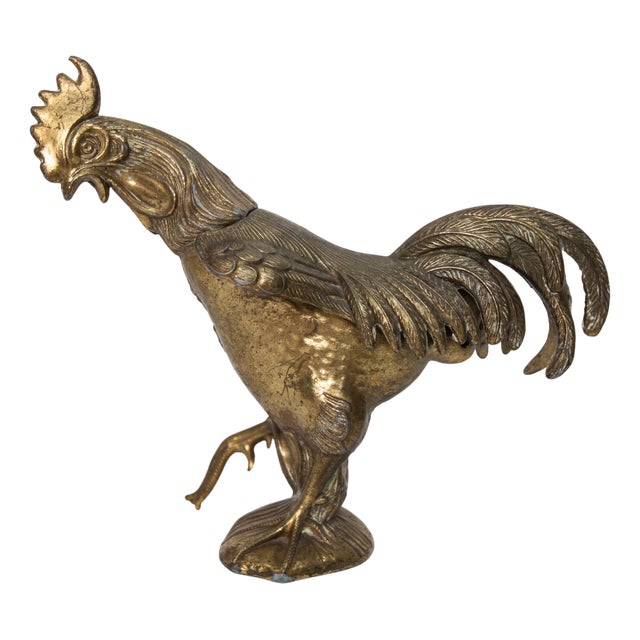 Rooster Ashtray in Spelter by FC, 1960 For Sale