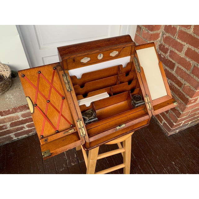 Late 19th Century Travel Desk C.. 1875, Gerald Mathias. For Sale - Image 5 of 8