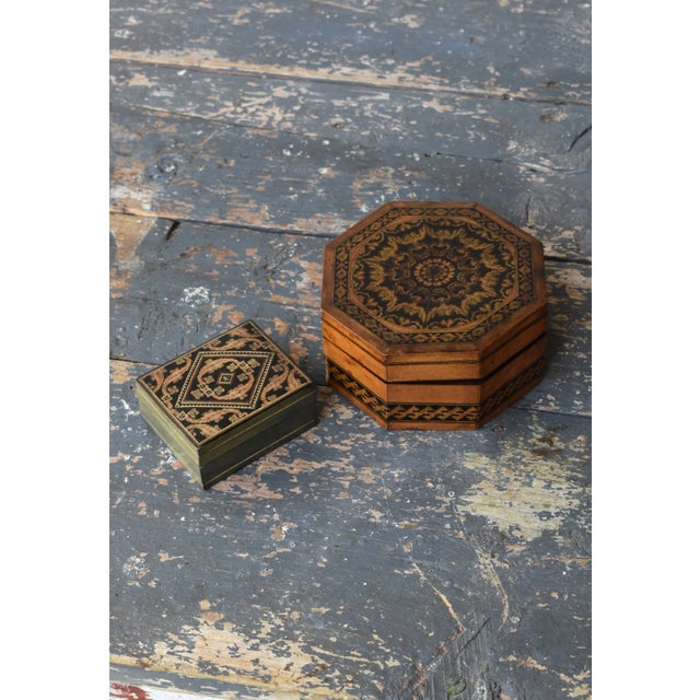 Antique Victorian Tunbridge Ware Mini Rectangular Inlaid Box, Circa Late 19th - Early 20th Century For Sale - Image 11 of 12