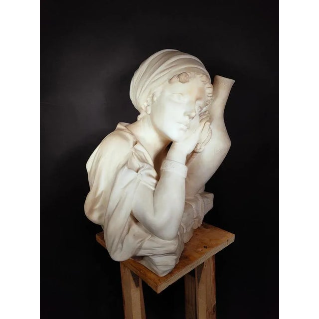 19th Century Italian Marble Sculpture, 1880s For Sale - Image 6 of 12