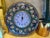 Boho Chic Hand Carved Floral Copper Clock For Sale - Image 3 of 9