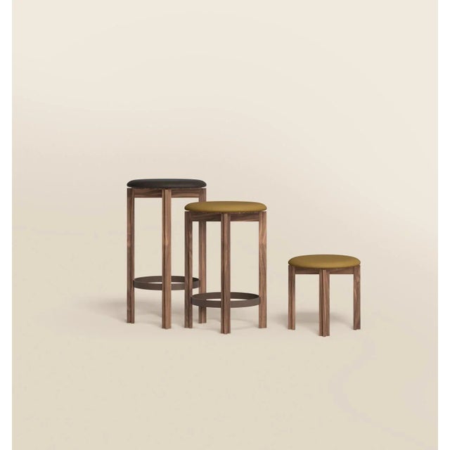 Walnut Dark Brown Principal Bar Stool by Bodil Kjaer for Karakter For Sale - Image 4 of 5