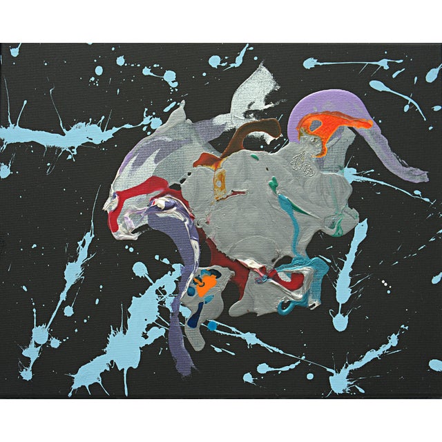 Abstract Subconscious Evolution Ecosystem Theorem Original Mixed Media Painting by Stephen Neil Gill For Sale - Image 3 of 3