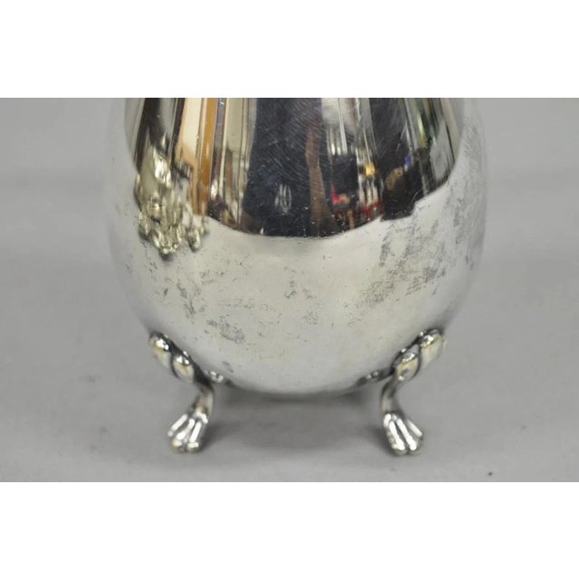 Metal Vintage English Sheffield Victorian Silver Plated Small Coffee Tea Pot Creamer For Sale - Image 7 of 11
