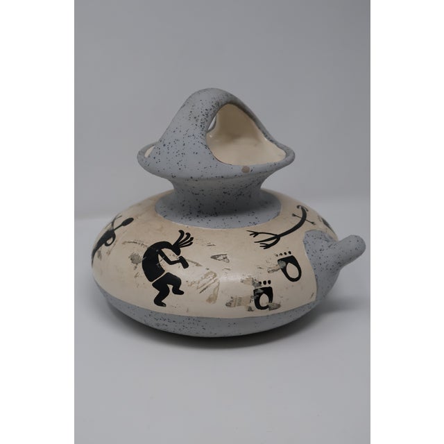 Contemporary Signed Betty Selby Figural Vase & Japanese Tokoname Ring-Form Sake Vessel — Set of 2 For Sale - Image 3 of 18