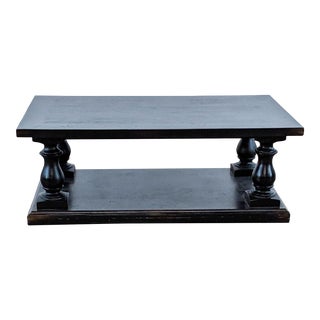 Restoration Hardware Coffee Table With Shelf For Sale