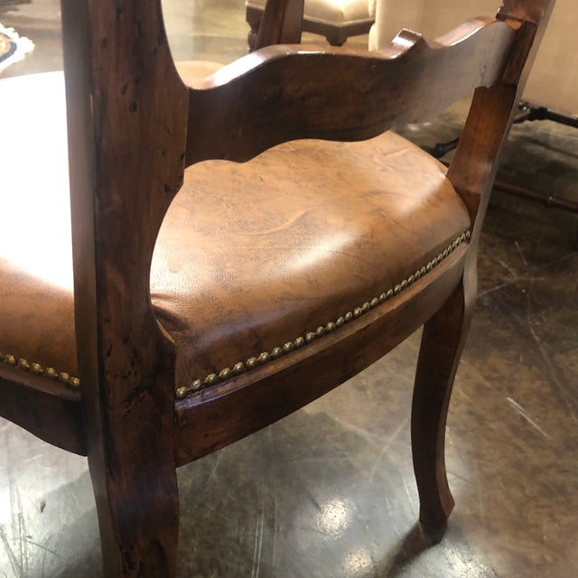 Ladder Back Arm Chair in a Cappuccino Finish For Sale - Image 10 of 11