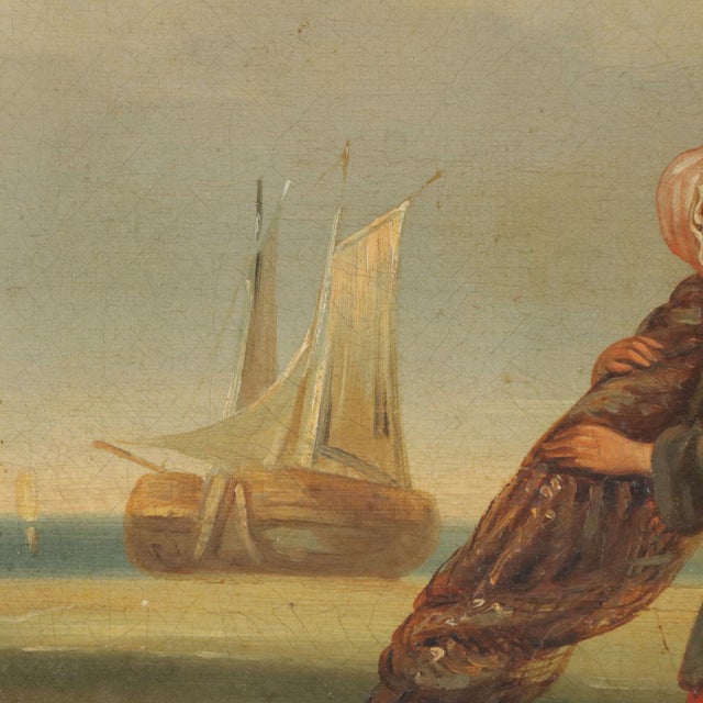 Lacroix, The Sale of Fresh Fish, Oil on Canvas, Framed For Sale - Image 7 of 12