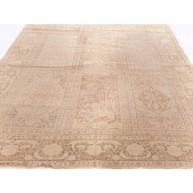 Ivory Antique Turkish Rug For Sale - Image 8 of 8