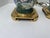 Vintage Chinoiserie Green Ceramic Floral Table Lamps With Brass Bases a Pair For Sale - Image 13 of 18