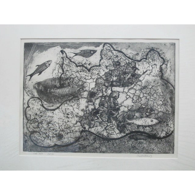 Charles Heaney (American, 1897 - 1991), limited edition of 30, etching titled "The Net". Signed in pencil at lower right,...
