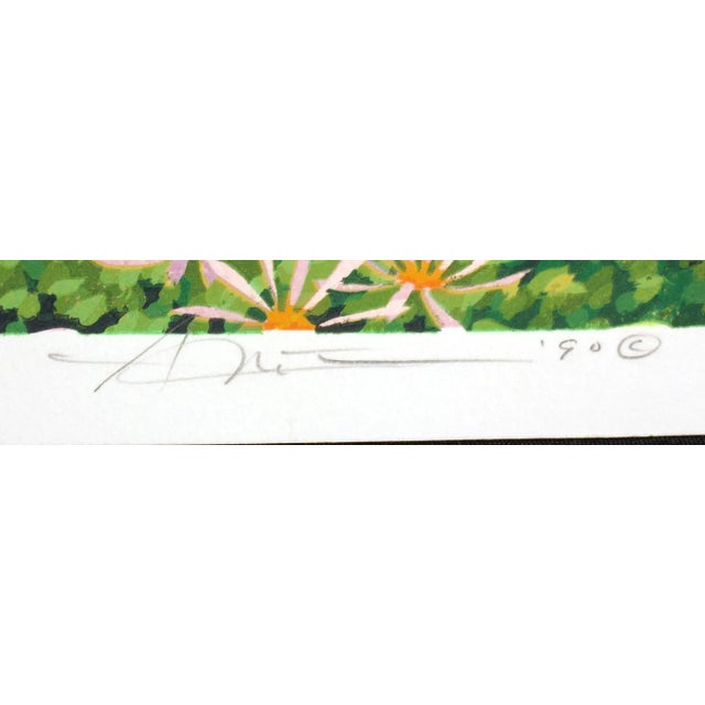 Gordon Mortensen "Tea Rose" Hand Signed Woodcut Unframed For Sale - Image 4 of 5