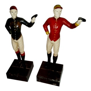 1950s "21" Club Jockey Bookends - a Pair For Sale