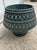 Mid-Century Modern Mid 20th Century Italian Teal Planter With Geometric Design For Sale - Image 3 of 6