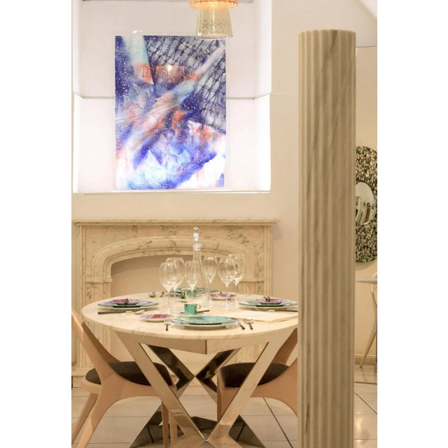 Ivory Diamond Table by Element & Co. For Sale - Image 4 of 5