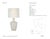 Barbara Barry by Visual Comfort Signature Paros 31" Table Lamp in Ivory with Linen Drum Shade Designer: Barbara Barry...